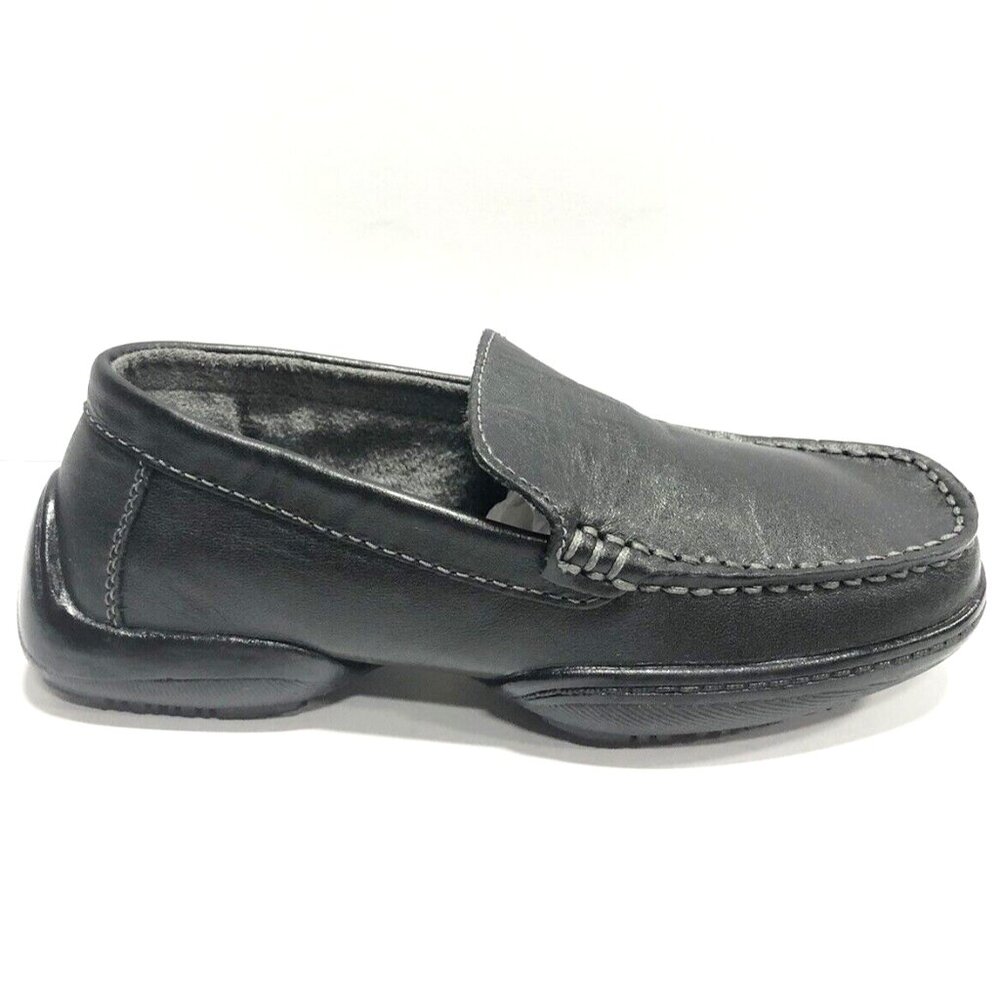 Kenneth Cole Kids’ Driving Dime, Black Loafers, Boys’ Size 13.5.